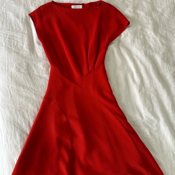 red satin mini dress SAU LEE Tina Satin Mini Dress, Red
